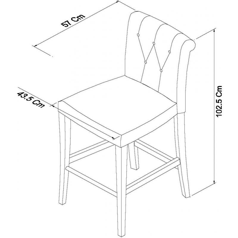 Washington Two Tone Upholstered Bar Stool
